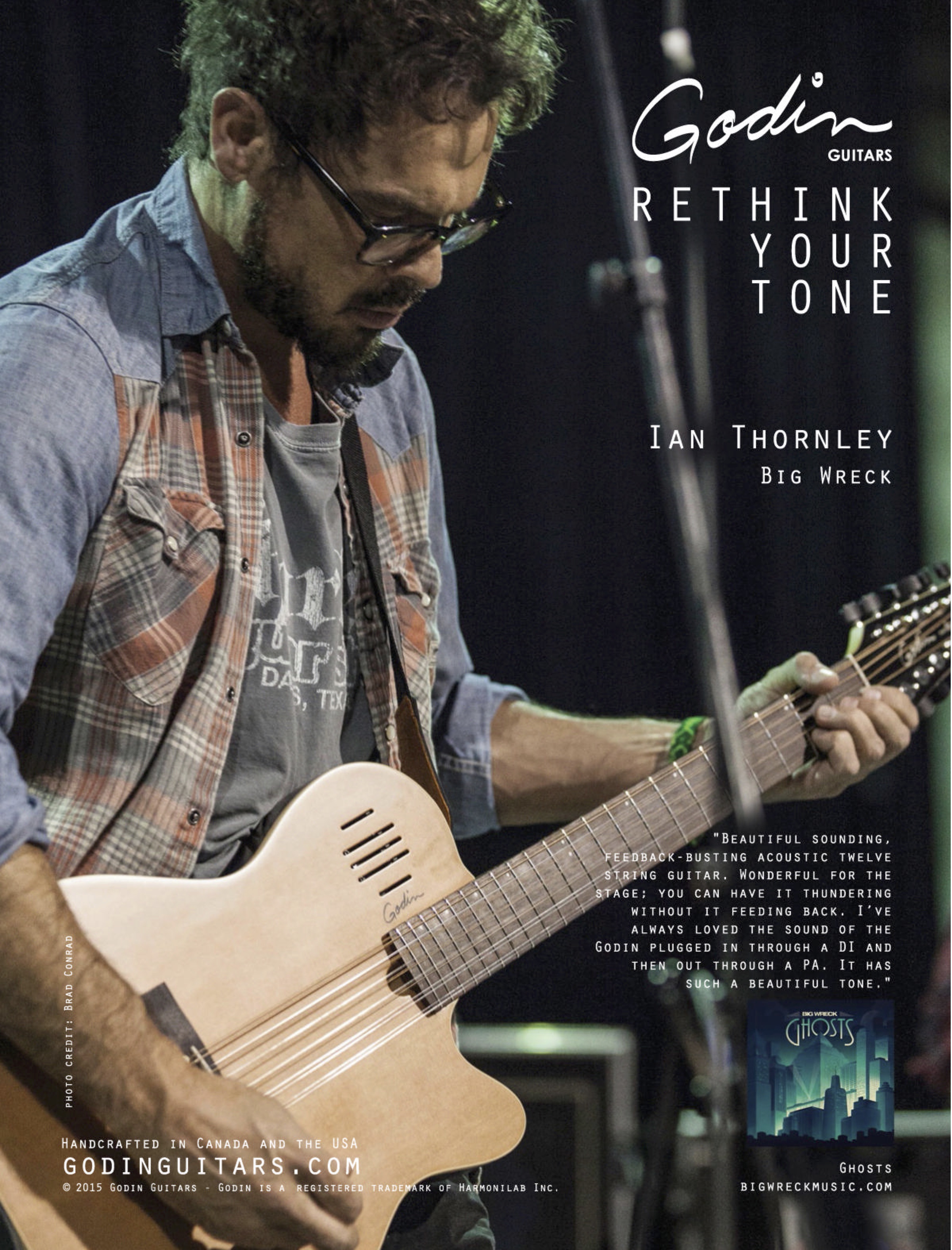 Ian Thornley с гитарой Godin