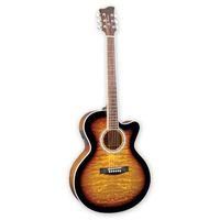 Электроакустическая гитара Jay Turser JTA-424QCET-TSB