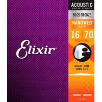 Струны для акустических гитар 16-70 Elixir 11306 NanoWeb