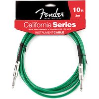 Кабель инструментальный Fender 10' California Cable Surf Green