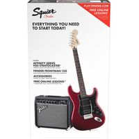 Комплект с электрогитарой Fender Squier Affinity Series Stratocaster HSS Pack, Laurel Fingerb. , Apple Red