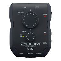 Аудиоинтерфейс ручной Zoom U-22