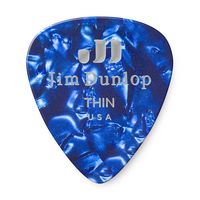Медиаторы Dunlop 483P10TH Celluloid Blue Pearloid Thin 12Pack