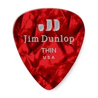 Медиаторы Dunlop 483P09TH Celluloid Red Pearloid Thin 12Pack