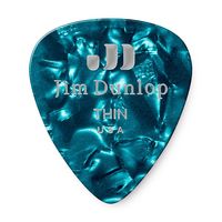 Медиаторы Dunlop 483P11TH Celluloid Turquoise Pearloid Thin 12Pack