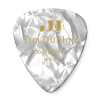 Медиаторы Dunlop 483P04XH Celluloid White Pearloid Extra Heavy 12Pack
