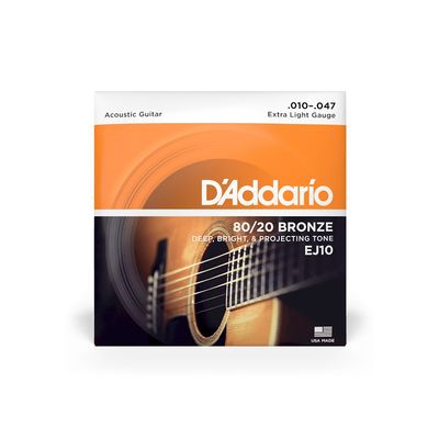 Струны для акустических гитар 10-47 D`Addario EJ-10