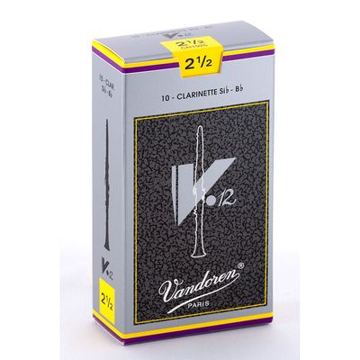 Трости для кларнета Bb, V12, №2.5 (10 шт) Vandoren V12 2.5 10-pack (CR1925)