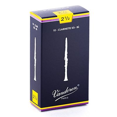 Трости для кларнета Bb, традиционные №2.5 (10 шт) Vandoren Traditional 2.5 10-pack (CR1025)