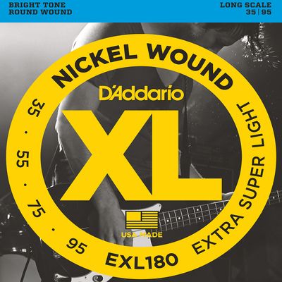 Струны для бас-гитар 35-95 D`Addario EXL-180