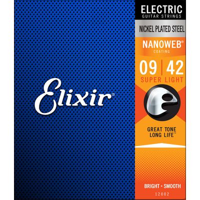 Струны для электрогитары 9-42 Elixir 12002 NanoWeb