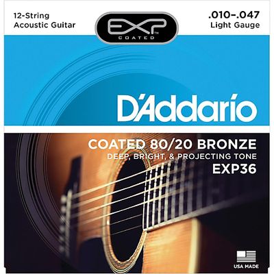 Струны для 12-струнных гитар D`Addario EXP-36