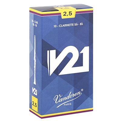 Трости для кларнета bb, v21, №2.5 (10 шт) Vandoren V21 2.5 10-pack (CR8025)