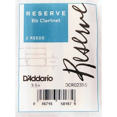 Трости для кларнета bb, reserve №3,5+ (2 шт) D`Addario DCR02355