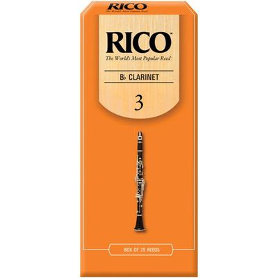 Трости для кларнета Bb, Rico №3 (25 шт) Rico RCA2530