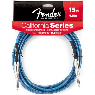 Кабель инструментальный Fender 15' California Instrument Cable Lake Placid Blue
