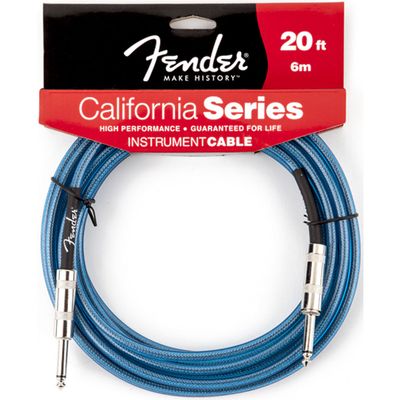 Кабель инструментальный Fender 20' California Instrument Cable Lake Placid Blue