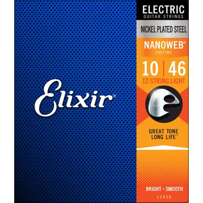 Струны для электрогитары Elixir 12450 NanoWeb