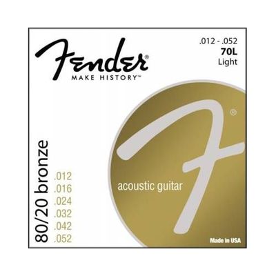 Струны для гитары Fender STRINGS NEW ACOUSTIC 70L 80/20 BRNZ BALL END 12-52