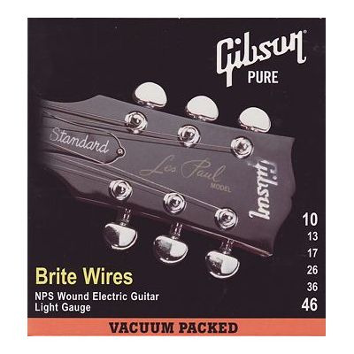 Струны для электрогитары Gibson SEG-700L BRITE WIRES NPS WOUND . 010-. 046