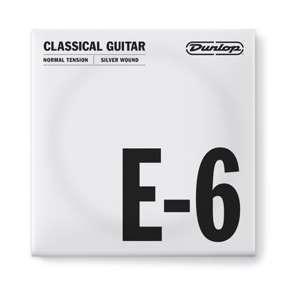 Струна для классической гитары Dunlop DCV06ENS Nylon Silver Wound E-6