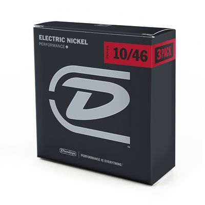 Струны для электрогитары Dunlop 3PDEN1046 Electric Nickel Performance+ 3Pack