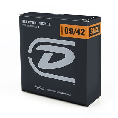 Струны для электрогитары Dunlop 3PDEN0942 Electric Nickel Performance+ 3Pack