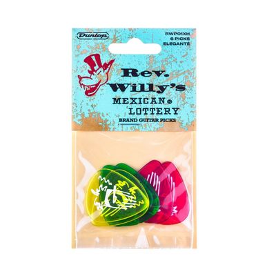 Медиаторы Dunlop RWP01XH Rev. Willy's Mexican Lottery 6Pack