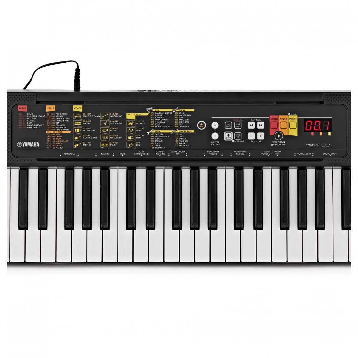 Yamaha PSR-F52 купить с гарантией снижения цены синтезатор с  автоаккомпанементом в интернет магазине Мир Музыки