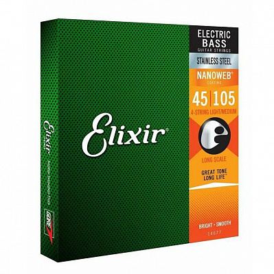 Струны для бас-гитар 45-105 Elixir 14677 NanoWeb