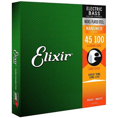 Струны для бас-гитар 45-100 Elixir 14052 NanoWeb