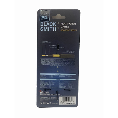 Патч-кабель BlackSmith Patch Cable Gold Flat 0.65ft GSFPC-20