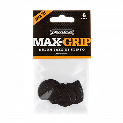 Медиаторы Dunlop 471P3S Max-Grip Jazz III Stiffo 6Pack