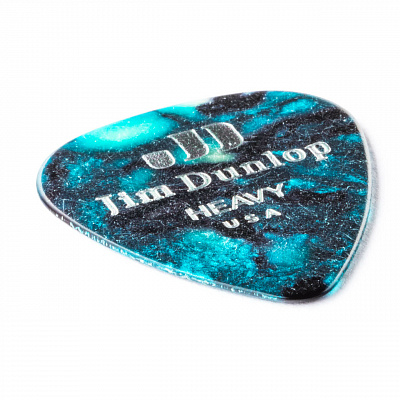 Медиаторы Dunlop 483P11HV Celluloid Turquoise Pearloid Heavy 12Pack