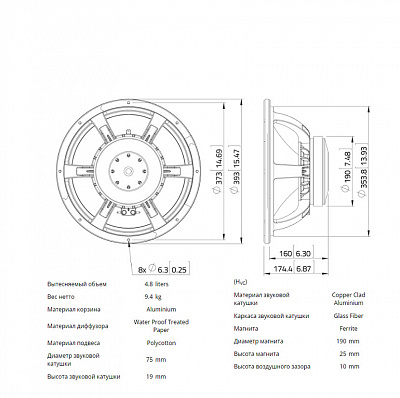 Нч динамик Lavoce WAF153.00