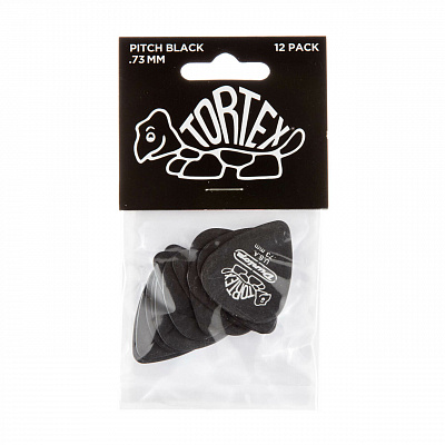 Медиаторы Dunlop 488P073 Tortex Pitch Black Standard 12Pack