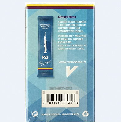 Трость для сопрано-саксофона Vandoren V21 2.5 (SR8025)
