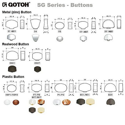Колки для гитары Gotoh SG381-HAPM-07-CK-(L6)