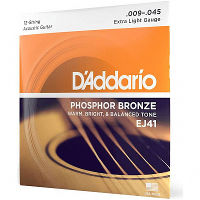 Струны для 12-струнных гитар D`Addario EJ41
