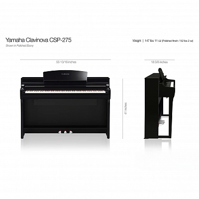 Цифровое пианино с банкеткой Yamaha CSP-275PE