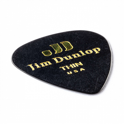 Медиаторы Dunlop 483P03TH Celluloid Black Thin 12Pack