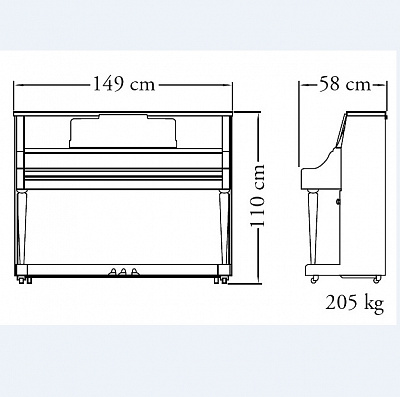 Акустическое пианино Yamaha M2 SBW