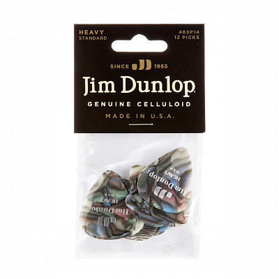 Медиаторы Dunlop 483P14HV Celluloid Abalone Heavy 12Pack
