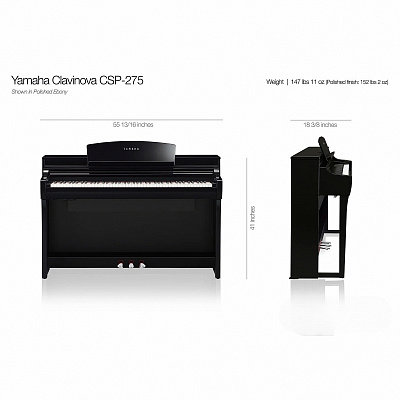 Цифровое пианино с банкеткой Yamaha CSP-275WH
